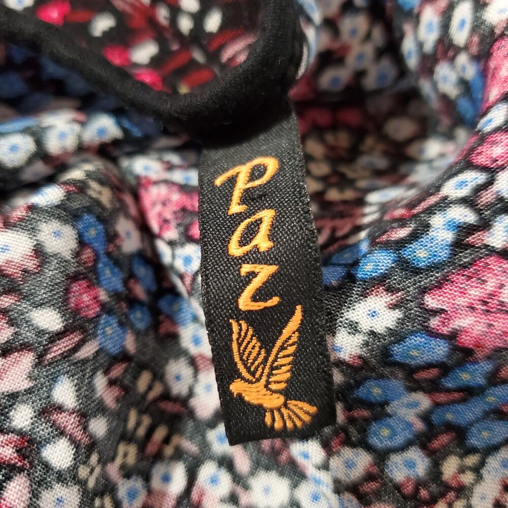 Paz Ditsy Liberty Floral Multicolor Spaghetti Strap Maxi Dress Women's Size L - Picture 7 of 9
